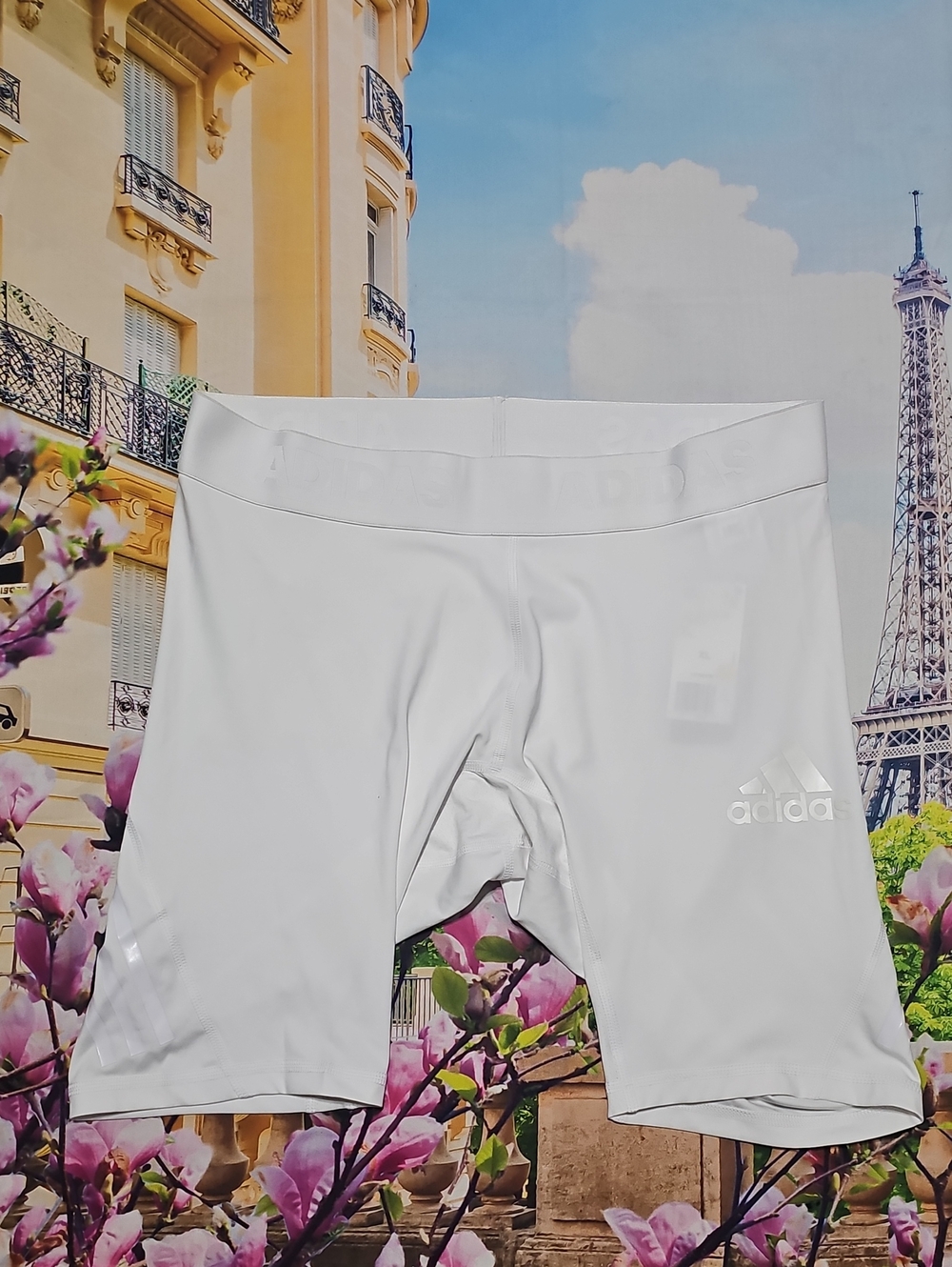 adidas White Athletic Compression Shorts XL New